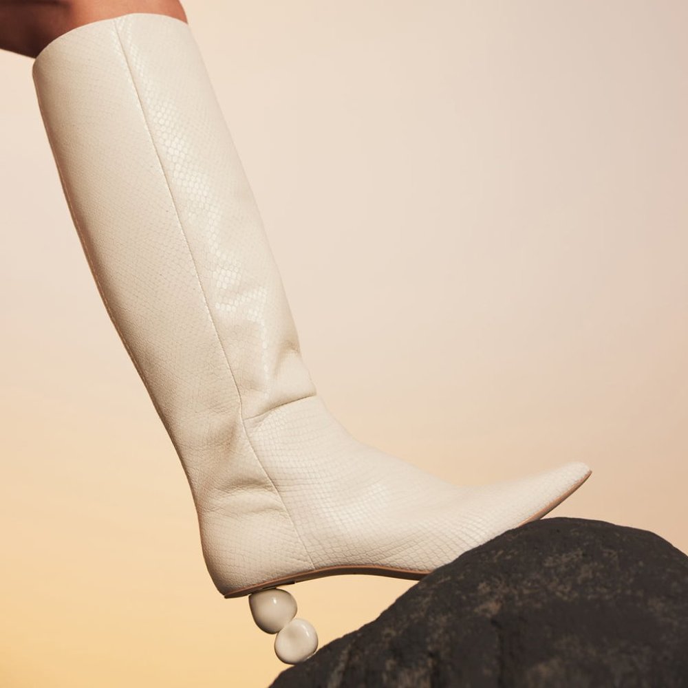 Cult Gaia Lola Boots Off White - 6.5 / 36.5